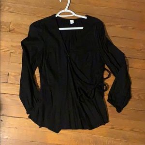 Old Navy Wrap Front Tie Waist Top